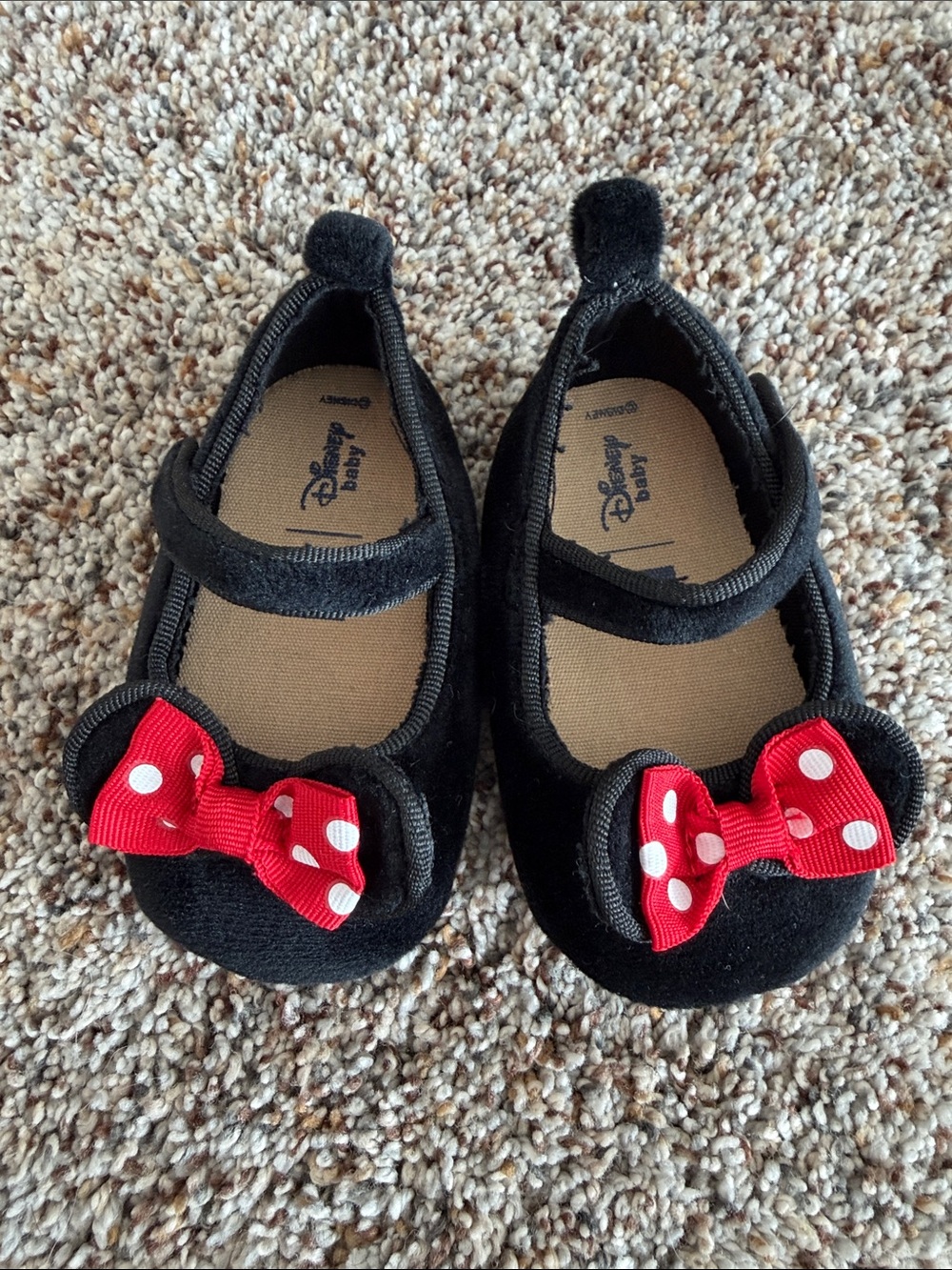 Disney Black Mary Jane Shoes with Red Polka Dot Bows